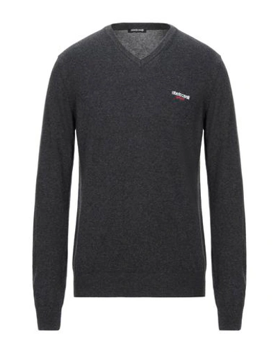 Shop Roberto Cavalli Sport Sweater In Steel Grey