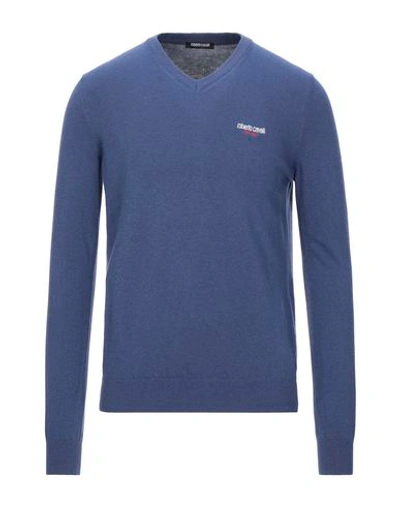 Shop Roberto Cavalli Sport Sweater In Dark Blue