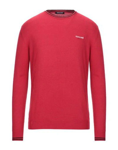 Shop Roberto Cavalli Sport Sweaters In Red