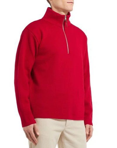 Shop Albam Sweater With Zip In Red