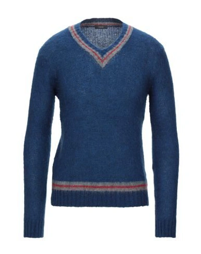 Shop Kaos Sweaters In Dark Blue