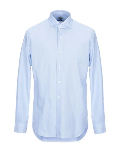 Shop Alessandro Gherardi Shirts In Sky Blue