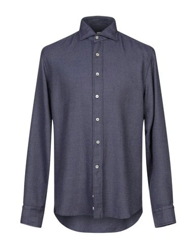 Shop Alessandro Gherardi Patterned Shirt In Dark Blue