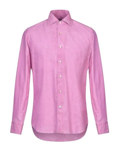 Shop Alessandro Gherardi Man Shirt Light Purple Size 15 ¾ Cotton