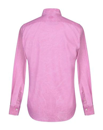Shop Alessandro Gherardi Man Shirt Light Purple Size 15 ¾ Cotton