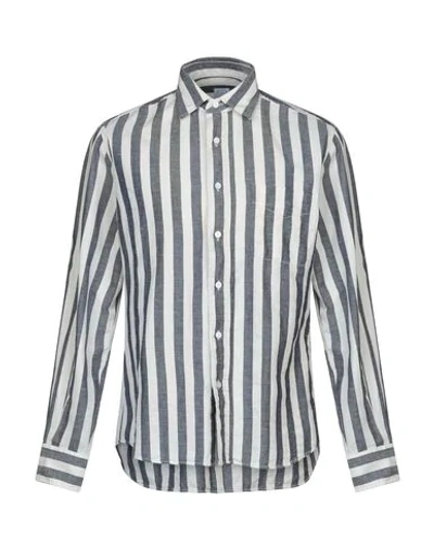 Shop Alessandro Gherardi Man Shirt Lead Size 15 ¾ Cotton, Flax In Grey