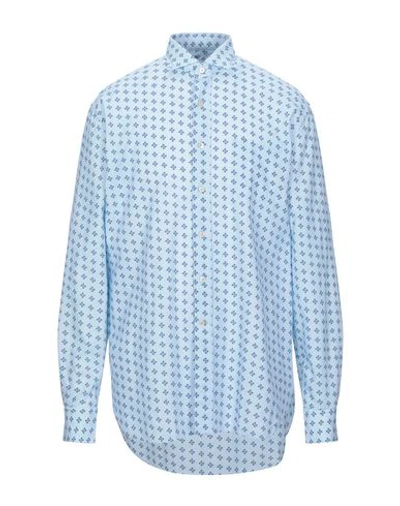 Shop Alessandro Gherardi Shirts In Sky Blue