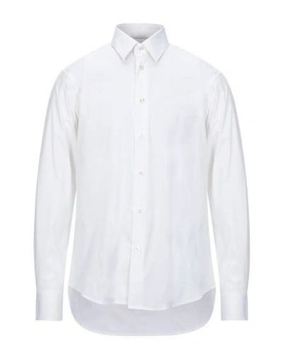 Shop Brian Dales Solid Color Shirt In White