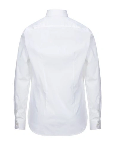 Shop Brian Dales Solid Color Shirt In White