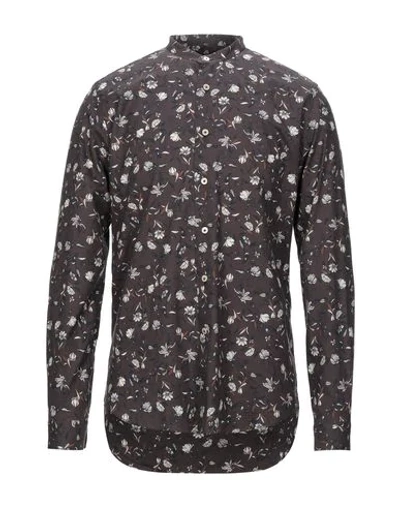 Alessandro Gherardi Patterned Shirt In Dark Brown