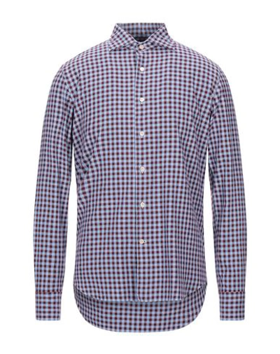 Shop Alessandro Gherardi Checked Shirt In Deep Purple