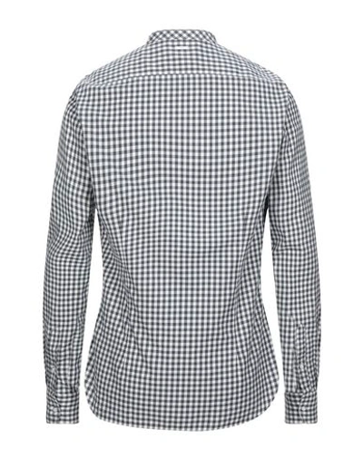 Shop Aglini Man Shirt Steel Grey Size 16 Cotton