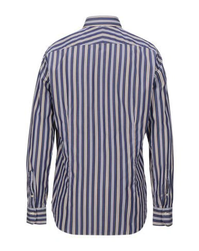 Shop Alessandro Gherardi Striped Shirt In Dark Blue