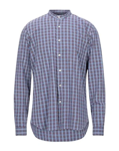 Shop Alessandro Gherardi Checked Shirt In Slate Blue