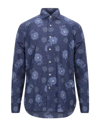 Shop Alessandro Gherardi Man Shirt Blue Size 16 ½ Cotton