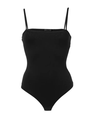 Atm Anthony Thomas Melillo Stretch-pima Cotton Jersey Thong Bodysuit In Black