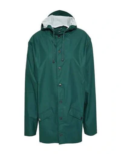 Shop Rains Overcoats In Dark Green