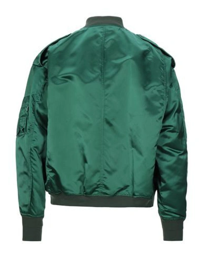 Shop Facetasm Woman Jacket Green Size 2 Nylon, Cotton, Polyurethane
