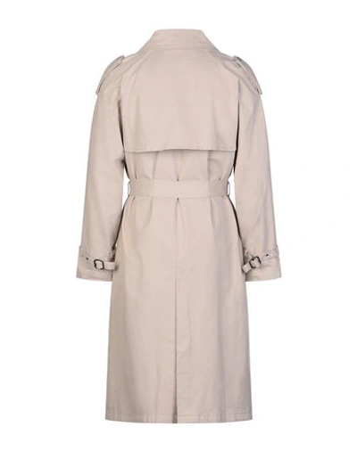 Shop American Vintage Man Overcoat Grey Size S/m Cotton, Elastane