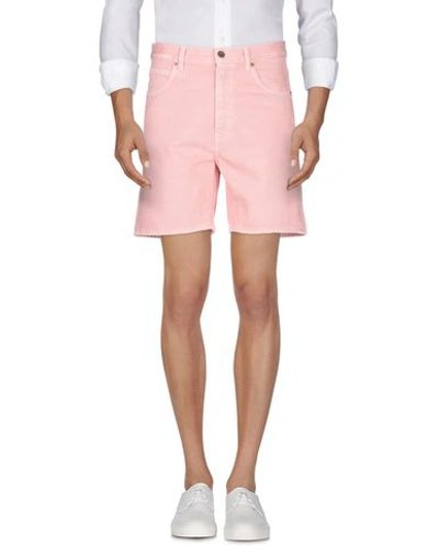 Shop Pence Denim Shorts In Pastel Pink