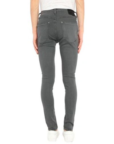 Shop Neuw Man Denim Pants Grey Size 28w-32l Cotton, Elastane