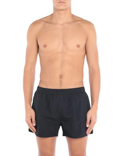 Shop Ami Alexandre Mattiussi Man Swim Trunks Black Size L Polyamide