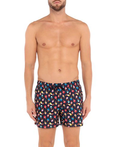 Shop Happy Socks Swim Shorts In Dark Blue