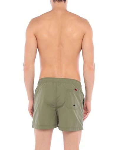 Shop Bear Swim Shorts In Military Green