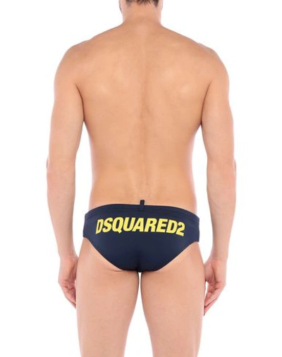 Shop Dsquared2 Bikini Bottoms In Dark Blue