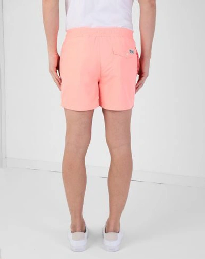 Shop Polo Ralph Lauren Swim Shorts In Salmon Pink