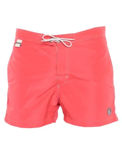 Shop Museum Swim Shorts In Coral