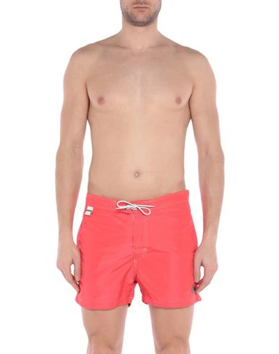 Shop Museum Swim Shorts In Coral