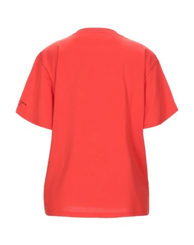 Shop Golden Goose Woman T-shirt Red Size S Cotton