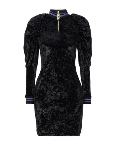Shop Gcds Woman Mini Dress Black Size M Polyester, Elastane, Polyamide, Cotton