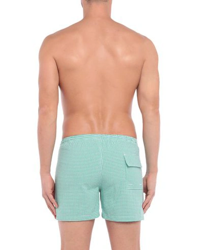 Shop Mp Massimo Piombo Man Swim Trunks Green Size Xxl Cotton, Polyester