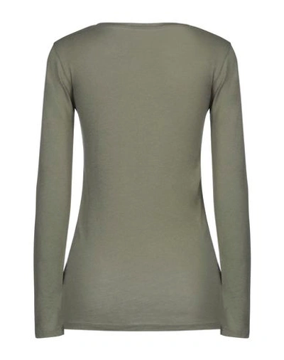 Shop Majestic T-shirts In Military Green
