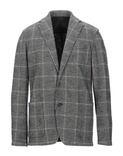 Shop Altea Man Blazer Grey Size L Cotton, Virgin Wool