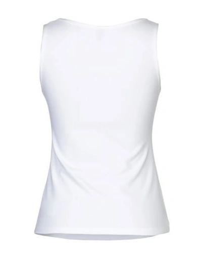 Shop Moschino Tank Top In White