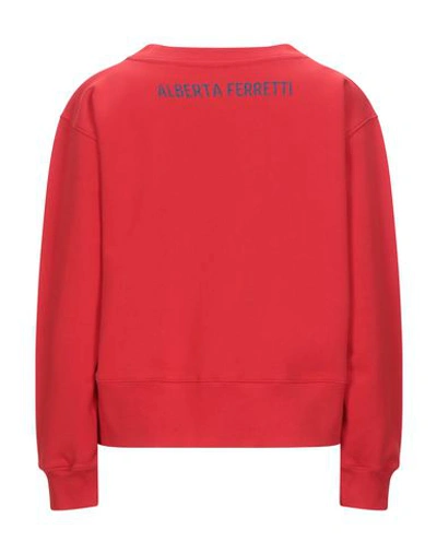 Shop Alberta Ferretti Woman Sweatshirt Red Size L Cotton