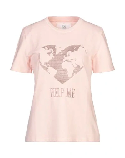 Shop Alberta Ferretti Woman T-shirt Light Pink Size S Cotton