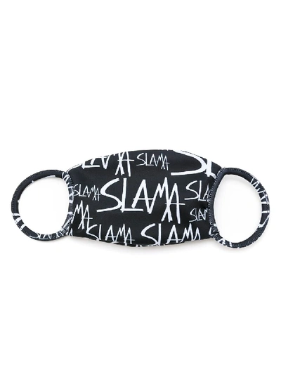 Shop Amir Slama Fabric Face Mask In Black