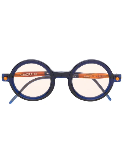 Shop Kuboraum Round-frame Sunglasses In Blue