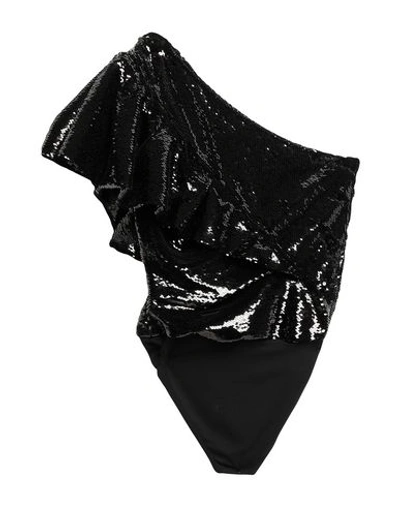 Shop Alexandre Vauthier Woman Top Black Size 6 Polyester, Viscose, Elastane