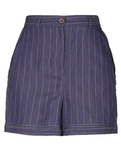 Shop Manila Grace Woman Shorts & Bermuda Shorts Purple Size 4 Viscose, Polyester