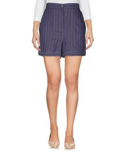 Shop Manila Grace Woman Shorts & Bermuda Shorts Purple Size 4 Viscose, Polyester