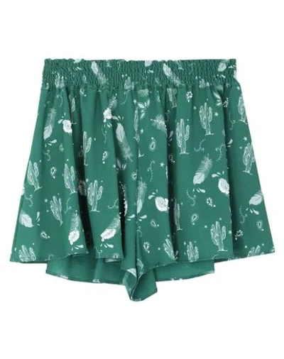 Shop Chiara Ferragni Woman Shorts & Bermuda Shorts Green Size S Polyester