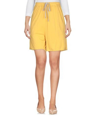 Shop Rick Owens Bermudas In Ocher