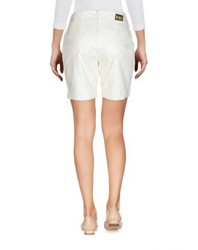 Shop Gcds Woman Shorts & Bermuda Shorts Ivory Size M Polyurethane, Polyester In White