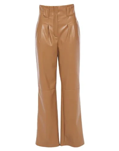 Shop Space Style Concept Simona Corsellini Woman Pants Camel Size 6 Polyester, Polyurethane In Beige