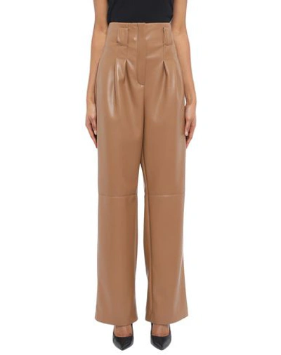 Shop Space Style Concept Simona Corsellini Woman Pants Camel Size 6 Polyester, Polyurethane In Beige